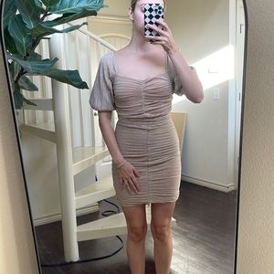 Lulus champagne mini dress